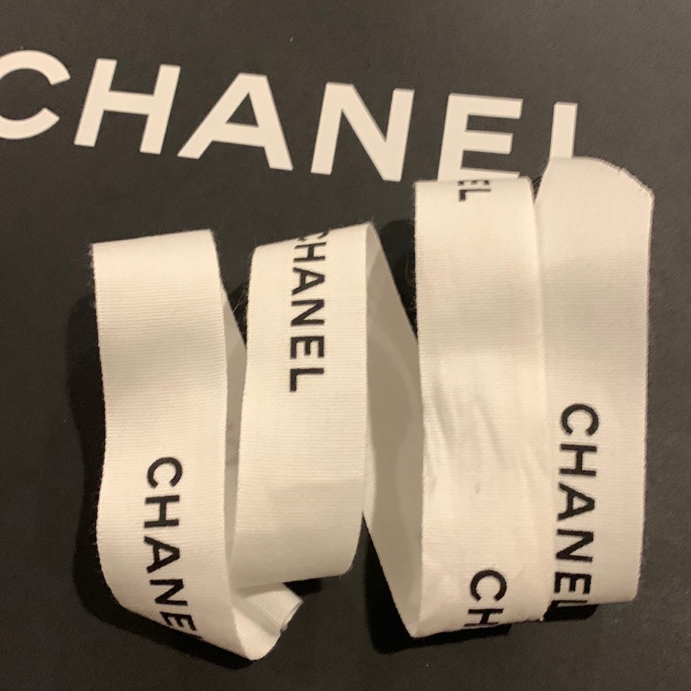 Chanel white ribbon